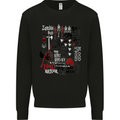 Zombie Halloween Vampire Dracular Skull Mens Sweatshirt Jumper Black