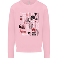 Zombie Halloween Vampire Dracular Skull Mens Sweatshirt Jumper Light Pink