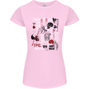 Zombie Halloween Vampire Dracular Skull Womens Petite Cut T-Shirt Light Pink