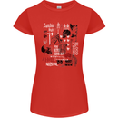 Zombie Halloween Vampire Dracular Skull Womens Petite Cut T-Shirt Red