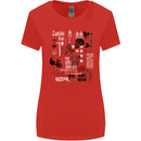 Zombie Halloween Vampire Dracular Skull Womens Wider Cut T-Shirt Red
