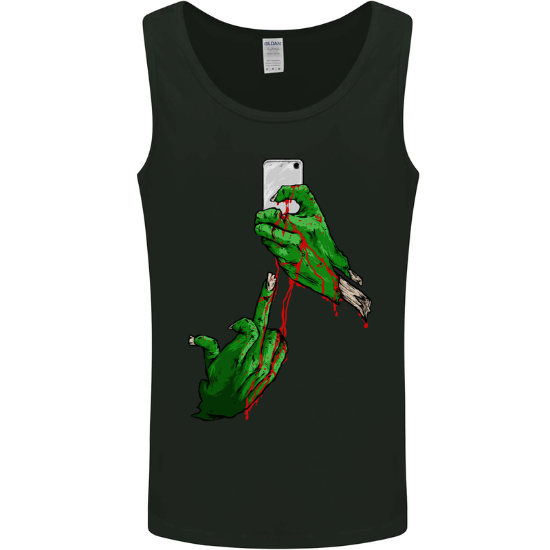 Zombie Selfie Funny Halloween Horror Mens Vest Tank Top Black