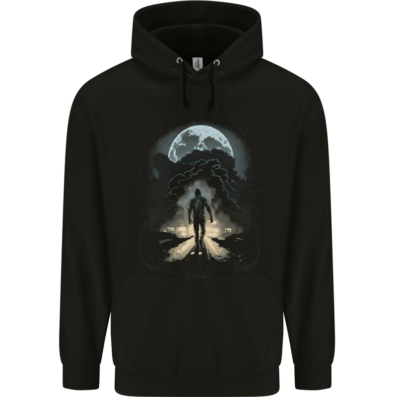Zombie Street Halloween Mens 80% Cotton Hoodie Black