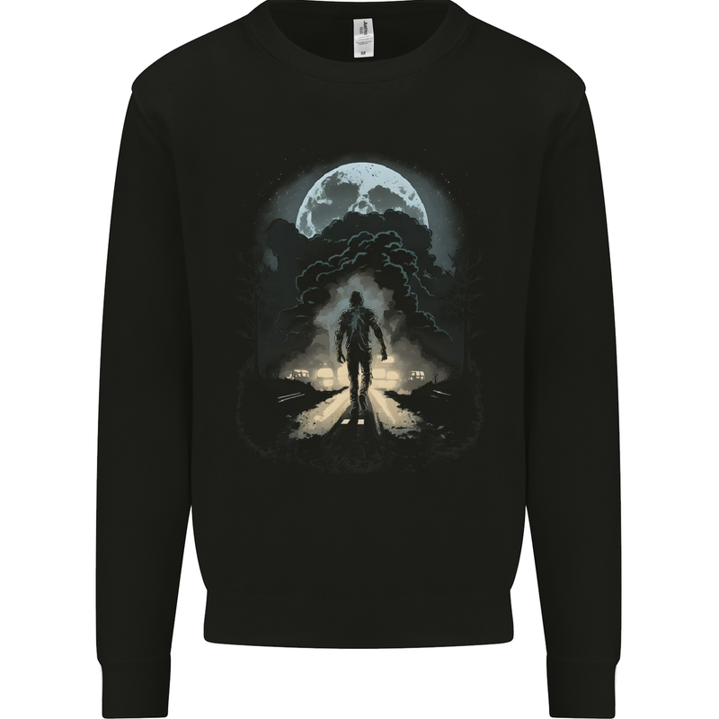 Zombie Street Halloween Mens Sweatshirt Jumper Black
