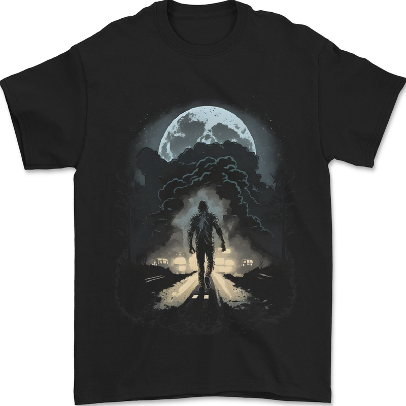 Zombie Street Halloween Mens T-Shirt 100% Cotton Black