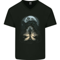 Zombie Street Halloween Mens V-Neck Cotton T-Shirt Black