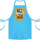 Zombie Teacher Love Brains Halloween Funny Cotton Apron 100% Organic Turquoise