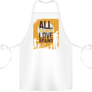 Zombie Teacher Love Brains Halloween Funny Cotton Apron 100% Organic White