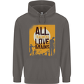 Zombie Teacher Love Brains Halloween Funny Mens 80% Cotton Hoodie Charcoal