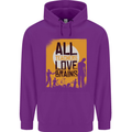 Zombie Teacher Love Brains Halloween Funny Mens 80% Cotton Hoodie Purple