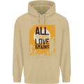 Zombie Teacher Love Brains Halloween Funny Mens 80% Cotton Hoodie Sand