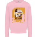 Zombie Teacher Love Brains Halloween Funny Mens Sweatshirt Jumper Light Pink