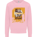 Zombie Teacher Love Brains Halloween Funny Mens Sweatshirt Jumper Light Pink