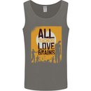 Zombie Teacher Love Brains Halloween Funny Mens Vest Tank Top Charcoal