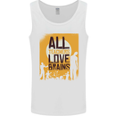 Zombie Teacher Love Brains Halloween Funny Mens Vest Tank Top White