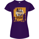 Zombie Teacher Love Brains Halloween Funny Womens Petite Cut T-Shirt Purple