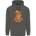 Zombie Teddy Bear Halloween Gothic Murder Childrens Kids Hoodie Storm Grey