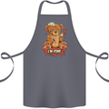 Zombie Teddy Bear Halloween Gothic Murder Cotton Apron 100% Organic Steel