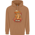 Zombie Teddy Bear Halloween Gothic Murder Mens 80% Cotton Hoodie Caramel Latte