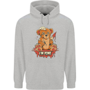 Zombie Teddy Bear Halloween Gothic Murder Mens 80% Cotton Hoodie Sports Grey