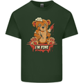 Zombie Teddy Bear Halloween Gothic Murder Mens Cotton T-Shirt Tee Top Forest Green