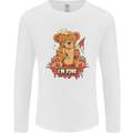 Zombie Teddy Bear Halloween Gothic Murder Mens Long Sleeve T-Shirt White