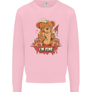 Zombie Teddy Bear Halloween Gothic Murder Mens Sweatshirt Jumper Light Pink
