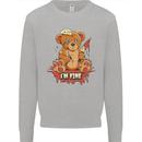 Zombie Teddy Bear Halloween Gothic Murder Mens Sweatshirt Jumper Sports Grey