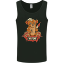 Zombie Teddy Bear Halloween Gothic Murder Mens Vest Tank Top Black
