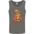 Zombie Teddy Bear Halloween Gothic Murder Mens Vest Tank Top Charcoal