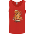 Zombie Teddy Bear Halloween Gothic Murder Mens Vest Tank Top Red