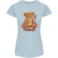 Zombie Teddy Bear Halloween Gothic Murder Womens Petite Cut T-Shirt Light Blue