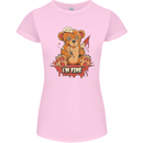 Zombie Teddy Bear Halloween Gothic Murder Womens Petite Cut T-Shirt Light Pink