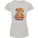 Zombie Teddy Bear Halloween Gothic Murder Womens Petite Cut T-Shirt Sports Grey