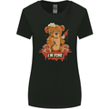 Zombie Teddy Bear Halloween Gothic Murder Womens Wider Cut T-Shirt Black