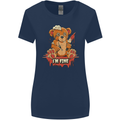 Zombie Teddy Bear Halloween Gothic Murder Womens Wider Cut T-Shirt Navy Blue