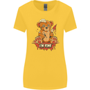 Zombie Teddy Bear Halloween Gothic Murder Womens Wider Cut T-Shirt Yellow