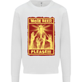 Zombies More Beer Please Funny Alcohol Kids Sweatshirt Jumper White