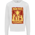 Zombies More Beer Please Funny Alcohol Mens Sweatshirt Jumper White