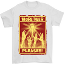 Zombies More Beer Please Funny Alcohol Mens T-Shirt Cotton Gildan White