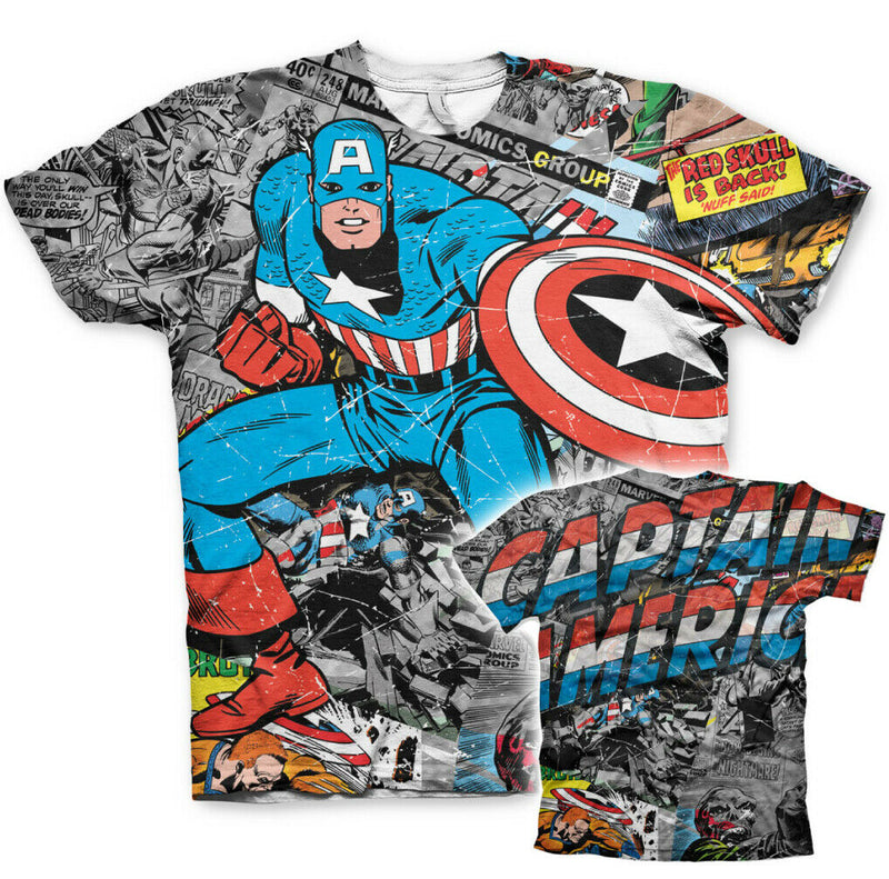 Captain America marvel all over t-shirt